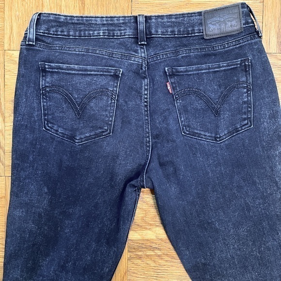 32 Short Levi’s 535 Super Skinny Jeans Dark Slight Acid Wash Black Tag‎ Stretch - Picture 2 of 7